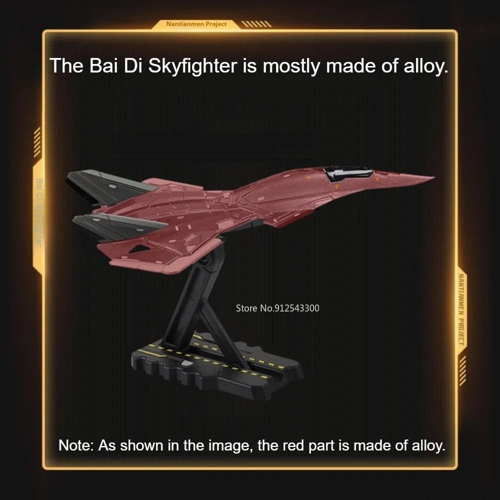 1:50 Scale BaiDi Aerospace Fighter Aircraft Model Toy Movable Parts Alloy Diecast Nimiature Models for Enthusiasts Holiday Gift
