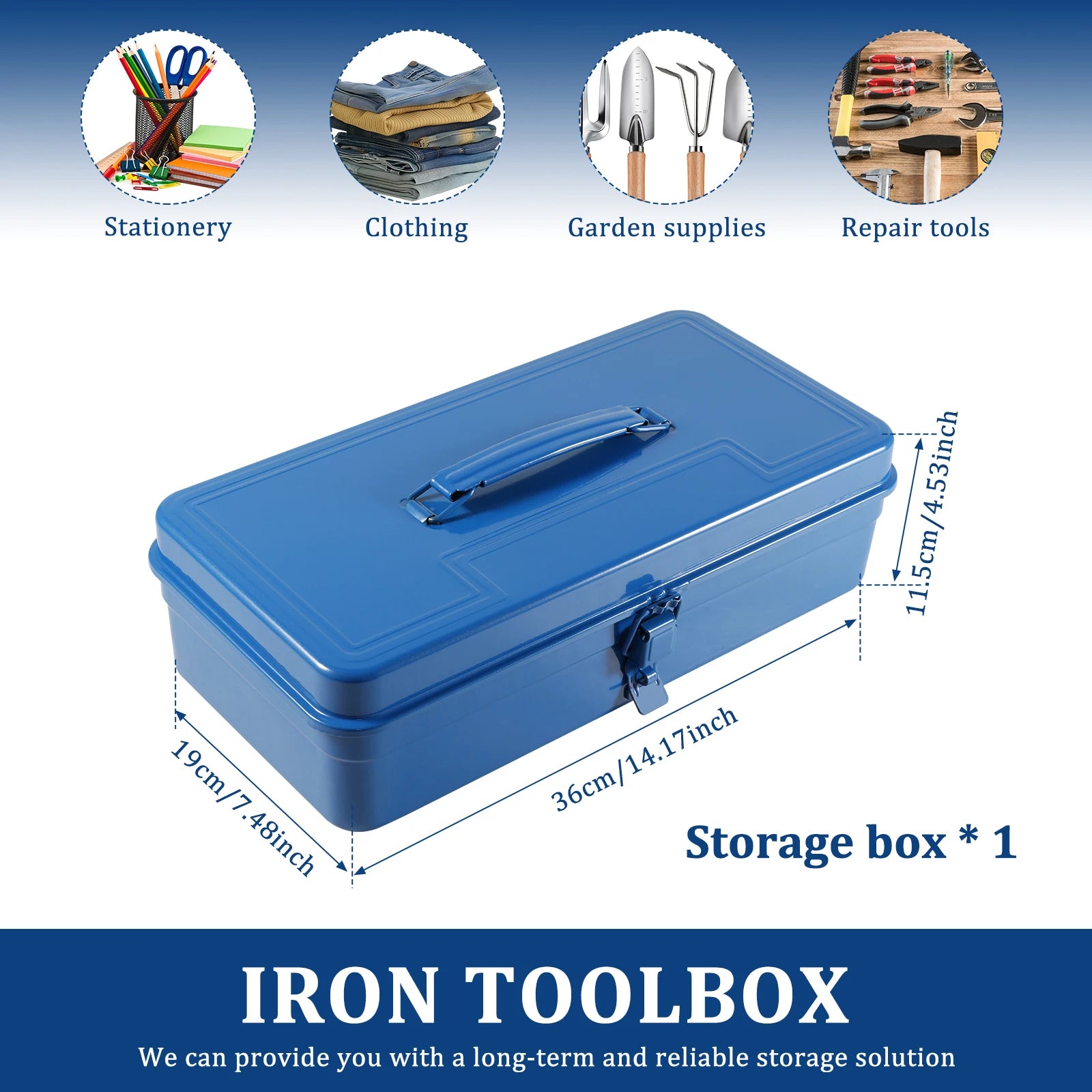 Hardware Tools Box Iron Tool Box Organizer Portable Metal Combination Suitcase Electrician Carpenter Electric Drill Storage Box