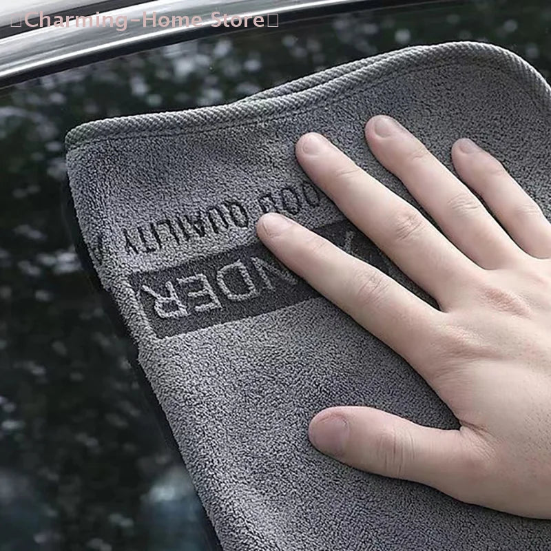 【M】Car Wash High End Microfiber Towel Car Cleaning Drying Cloth Hemming Car Care Cloth Detailing Wash Towel