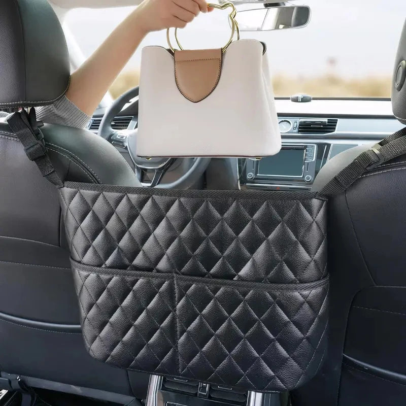 Large Capacity Car Front Seat Gap Hanging Storage Bag Adjustable Strap Travel Holder