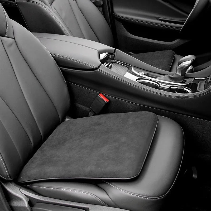 2025 Suede Car Seat Cushion Ventilation Four Seasons Seat Cushion Universal Light Luxury Office Height Increase Rear Seat