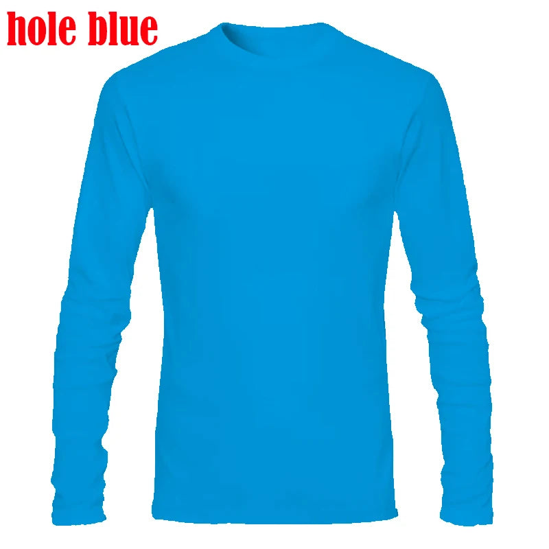 Mens Autumn Long Sleeve T-Shirts Casual O-Neck Shirts Fitness Sports T-Shirt Men's Elastic Comfort T-shirts