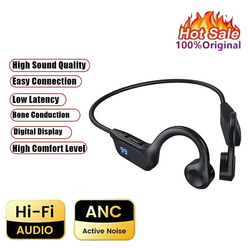VIVO New X7 Real Bone Conduction  Bluetooth 5.4 Headphone Wireless Earphone Headset Hands-free with Mic for Running Sport