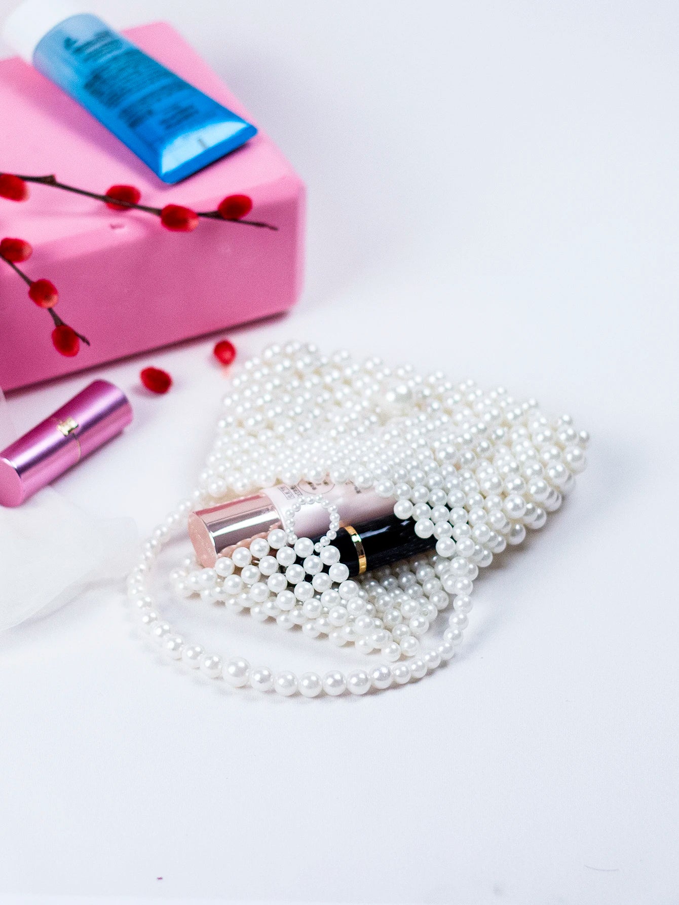 2024 Spring/Summer Hot selling Chinese Style Mini Pearl Imitation Dumpling Bun Women's Homemade Beaded Weaving Handbag