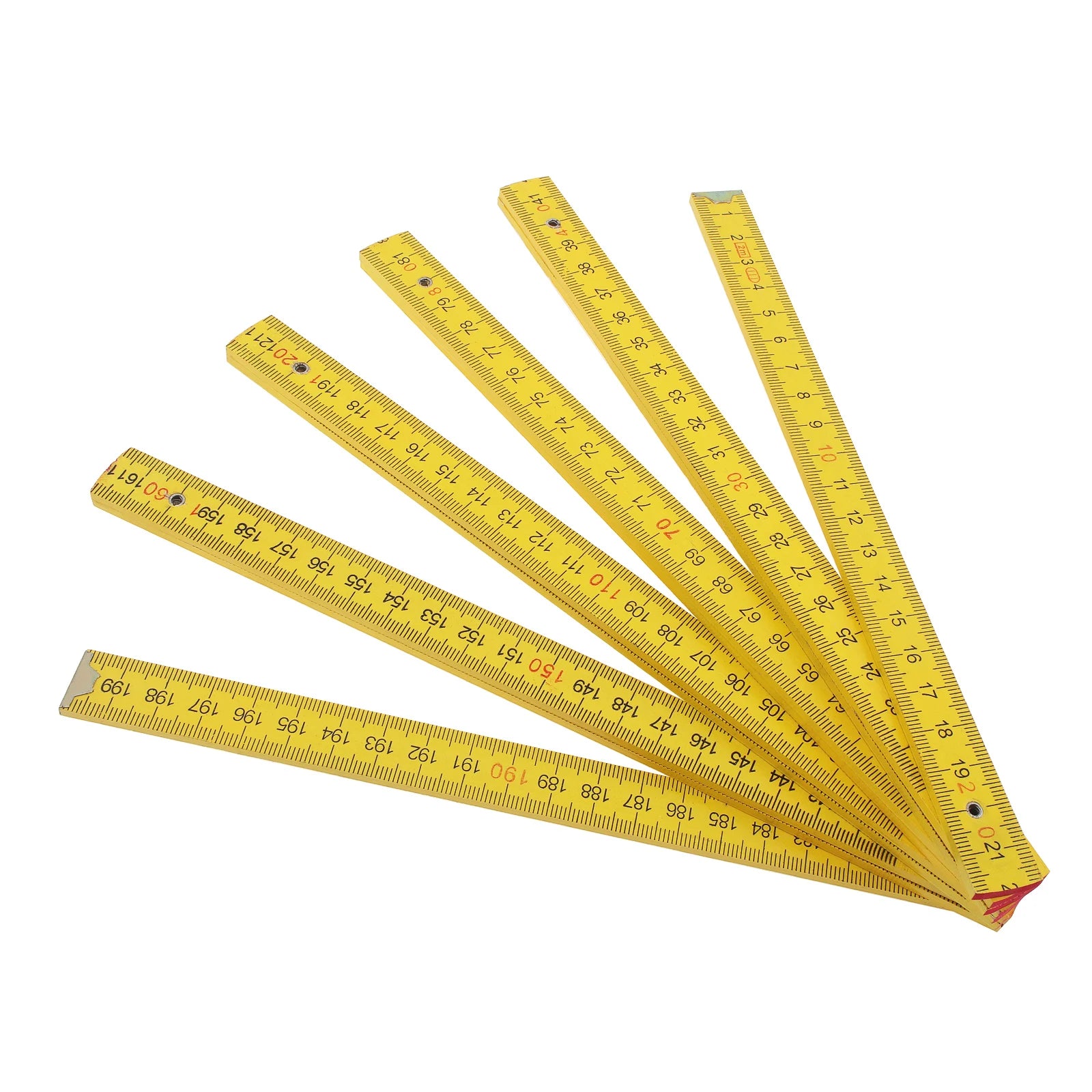 2m Folding Wooden Ruler Double Sided Scale for Drawing Teaching / Carpenters with Metric Measurements