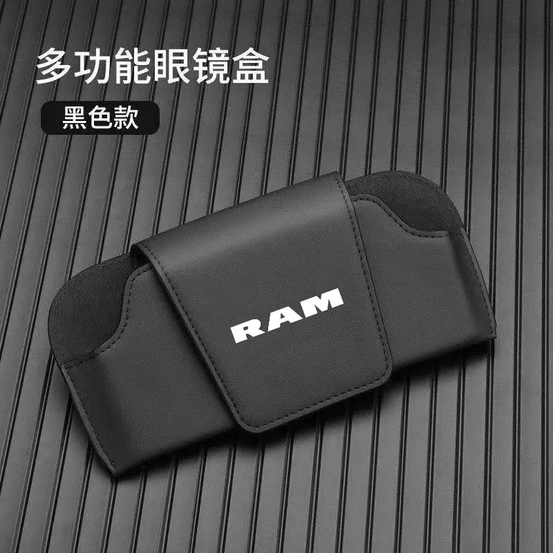 Car Sun Visor Leather Auto Sunglasses Clip Glasses Holder case Storage for RAM 1500 TRX 2500 3500 Rampage 1200 700 ProMaster EV