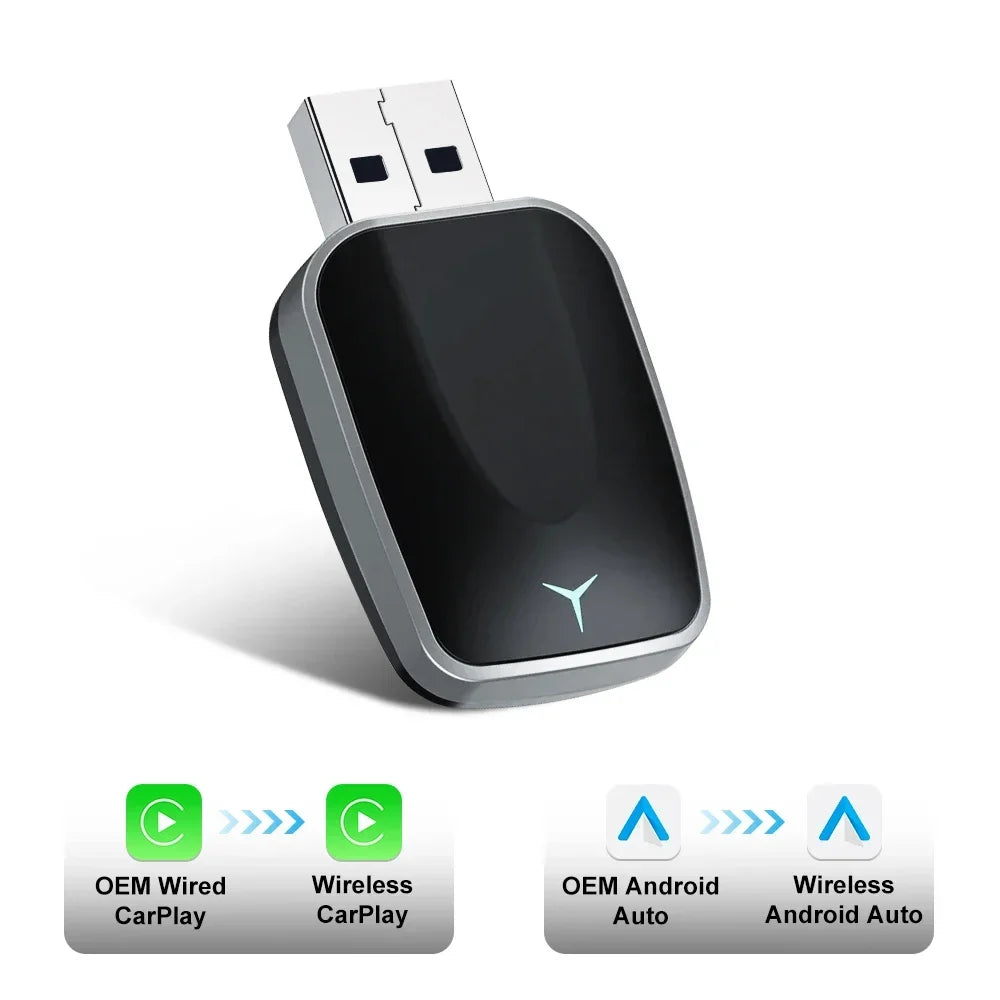 2026 CarPlay Android Auto Wireless Adapter Wired To Wireless Plug and Play Fast Connect Universal for Nissan Wireless Adapter