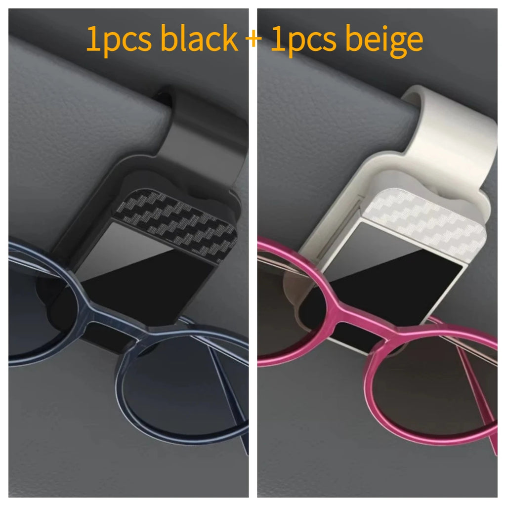 Car Sun Visor Sunglasses Clip Multifunctional Glasses Ticket Card Holder Stable Storage Practical Car Interior Accessories