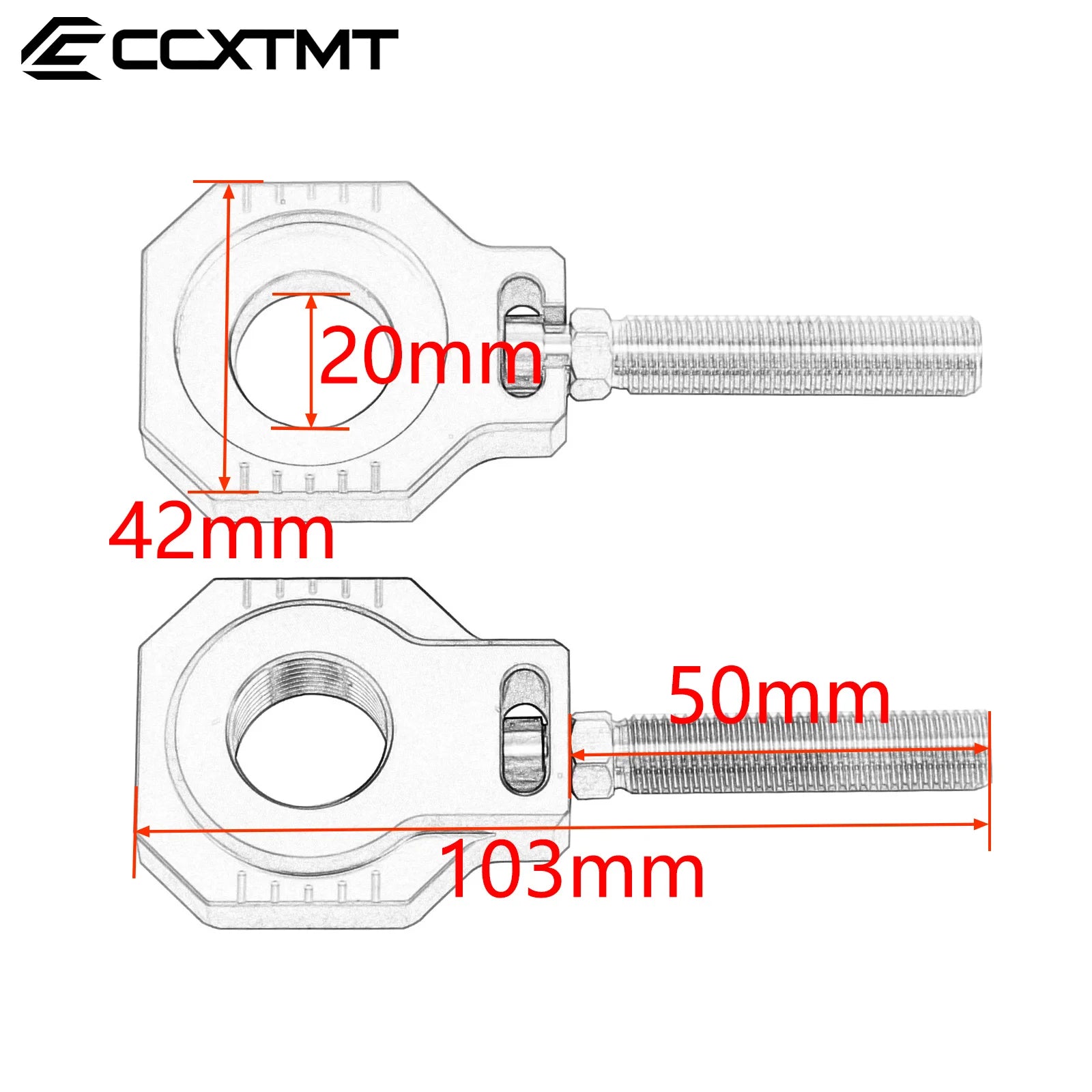 CNC 20mm Rear Axle Blocks Chain Adjuster Block For KTM EXC EXCF XCW XCFW 2000-2023 SX SXF XC XCF 2000-2012 125-530 Universal