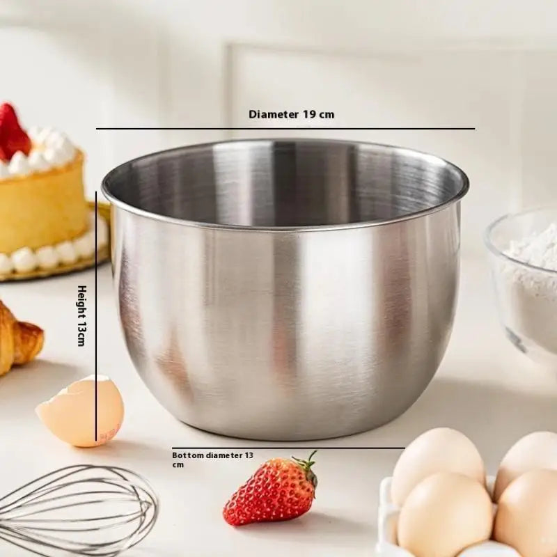 Stainless Steel Mixing Bowl Deep Design Cooking Baking Cake Bread Salad Egg Beater Basin Fruit Container  Cooking Tools〔CC11〕