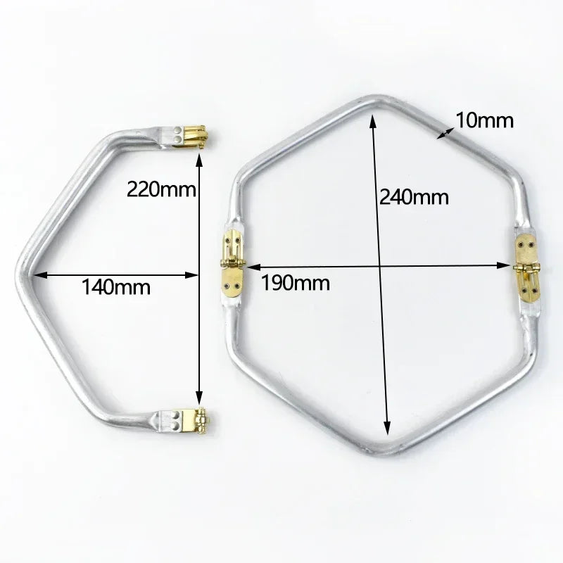 1-5Pcs Metal Kiss Clasp Purse Frame Cloud Bag Doctor Aluminium Tube Handle Buckle DIY Bags Clutch Handles Hardware Accessories