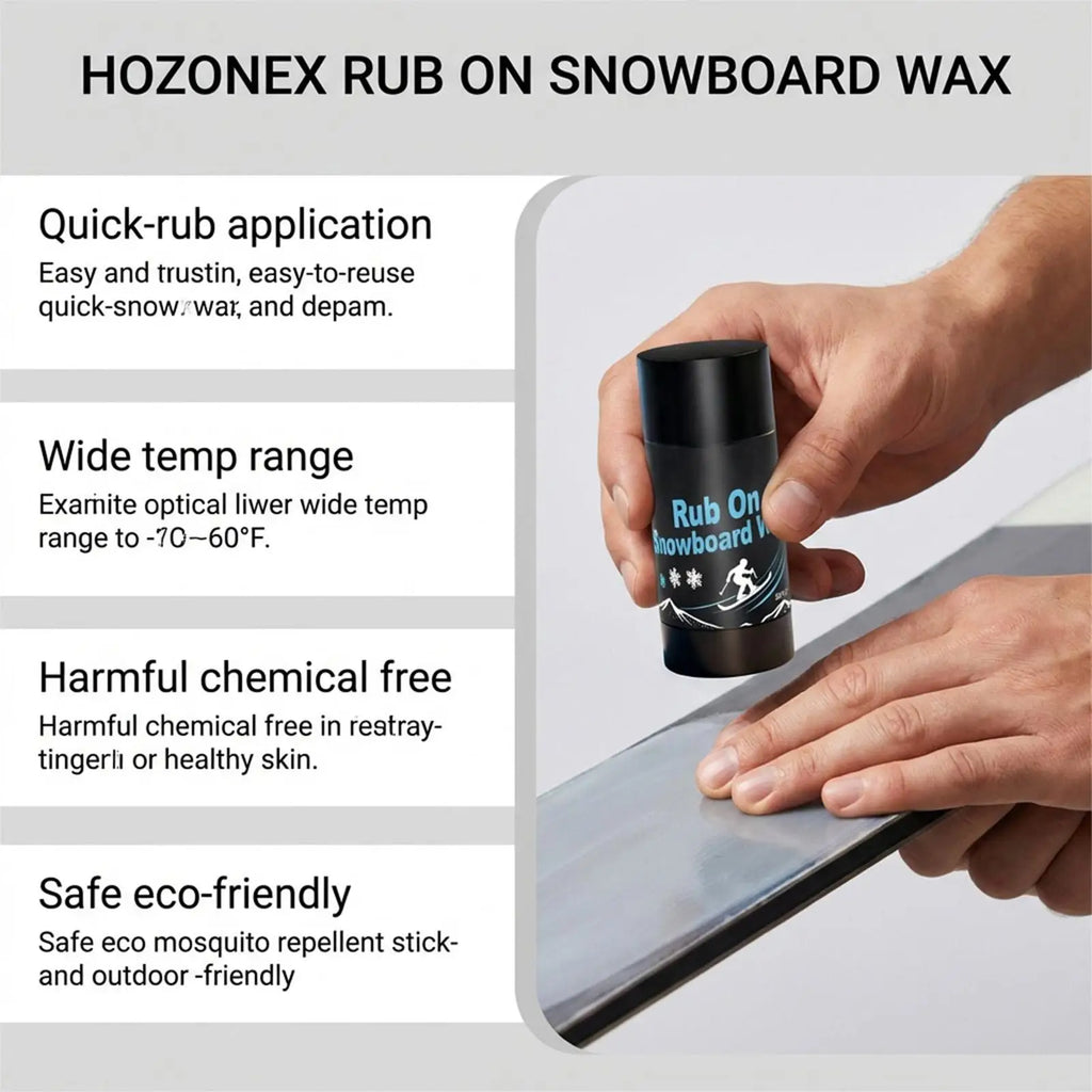 30g Rub-On Ski & Snowboard Wax Portable Easy to Use Friction Reducer for Indoor Outdoor Winter Sports Skiing Cross-Country