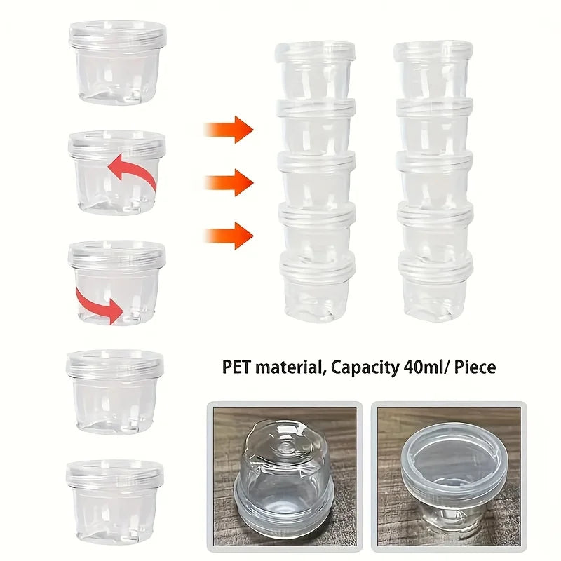 3/5pcs Portable Travel Camping Spice Jar Kit Spice Container Bag Clear Seasoning Bottles Travel Spice Condiment Container Set
