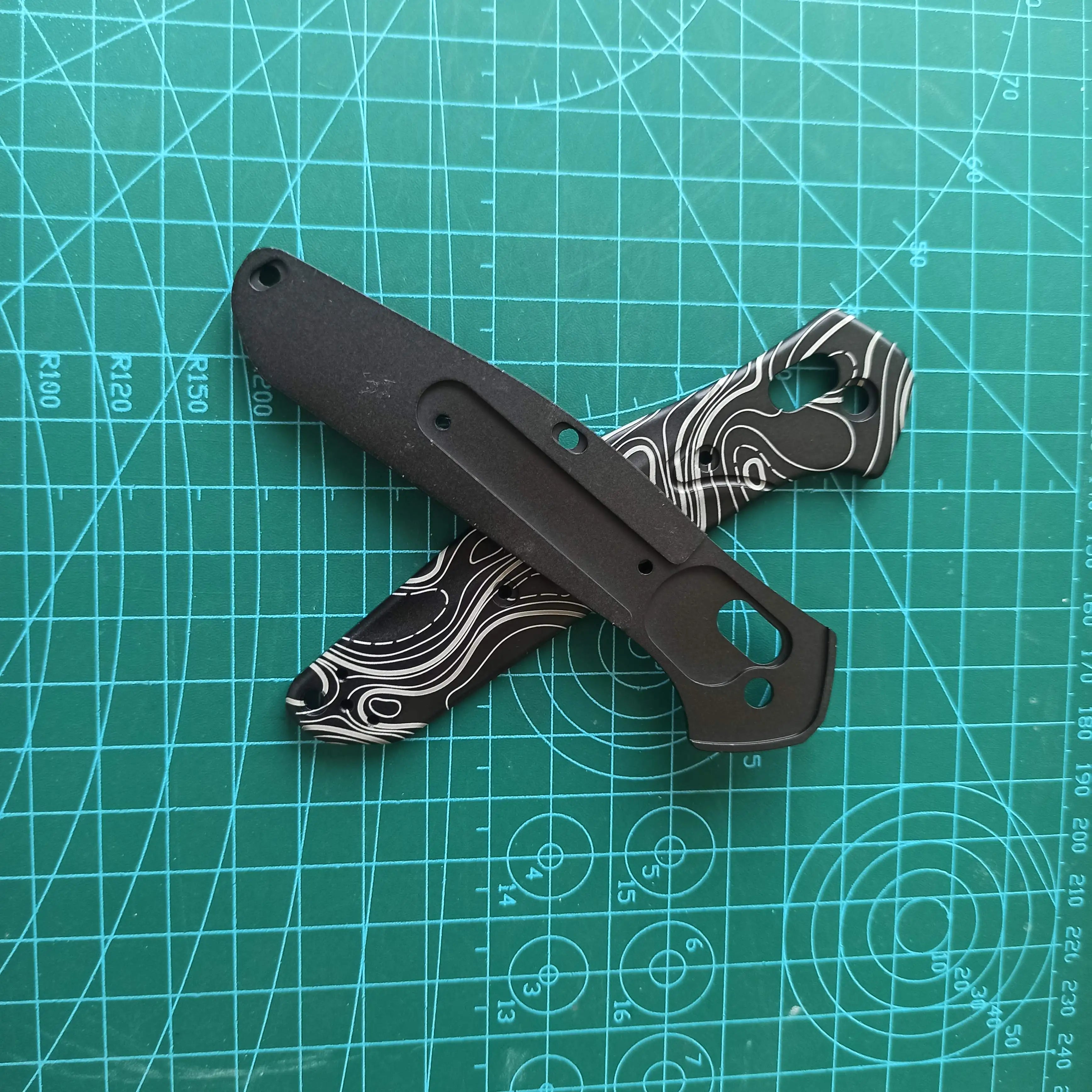 1 Pair Custom Made Aluminum Alloy Handle Scales For Benchmade 940 Osborne Knives