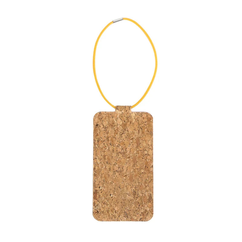 High Quality Cork Leather Luggage Tag Suitcase Identifier Label Baggage Boarding Bag Tag ID Address Holder PU Travel Accessories