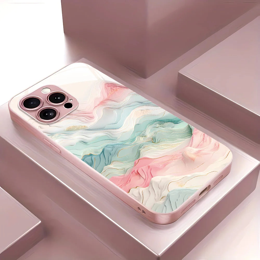 Marble Glass Case For Samsung A16 A26 A33 A34 A35 A36 A53 A54 A55 5G A56 A25 A17 S26 S25 Ultra S24 S23 S22 Plus S21 S20 FE Cover