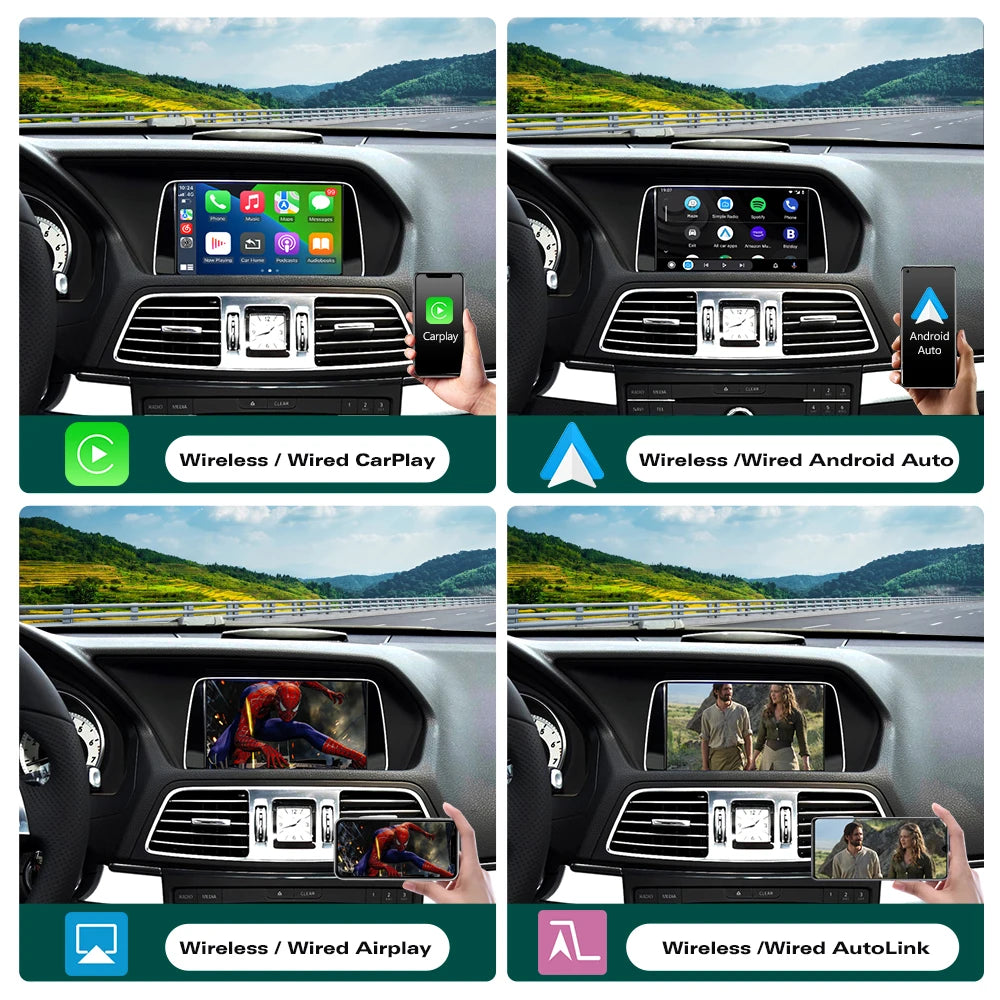 2025 New Wireless CarPlay For Mercedes Benz W212 W213 C207 E-Class 2012-2016,with Android Auto Mirror Link AirPlay Car Play