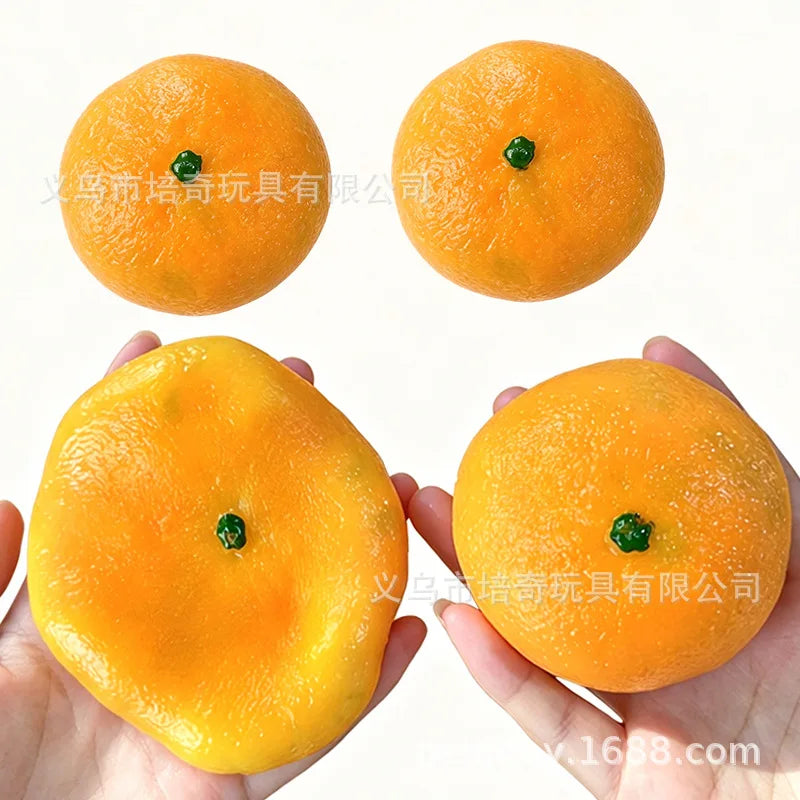 Orange Crispy Handmade Ball Ice Sand Ball Does Not Rebound, Relieves Stress, Pinch, and Play with Toys