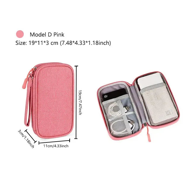 Travel Cable Bag Portable Digital Storage Pouch Waterproof Electronic Accessories Storage Bag Travel Cable Organizer Bags