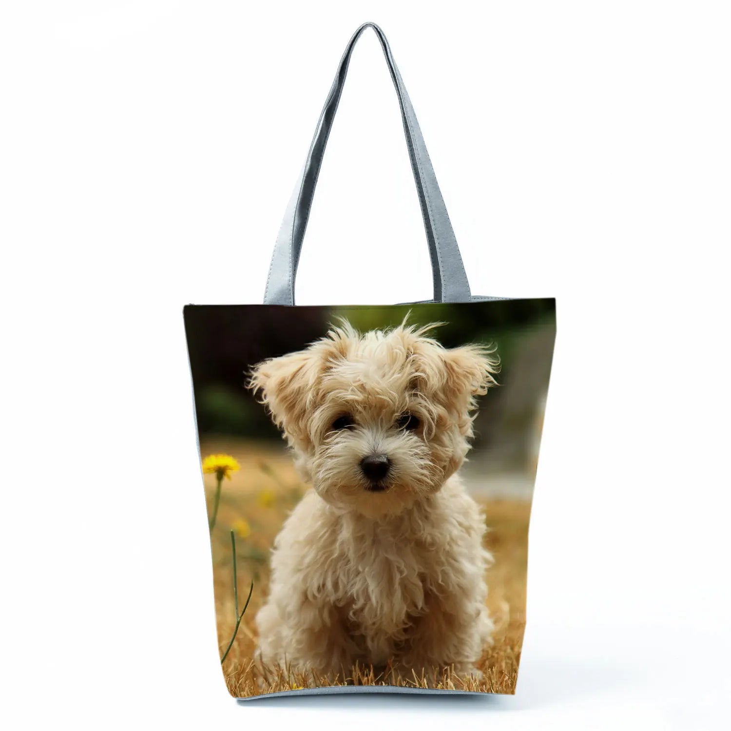 Cute Maltese Dogs Print Handbags Casual Women Shopping Bag Large Capacity Foldable Shoulder Bags Eco Reusable Travel Beach Totes