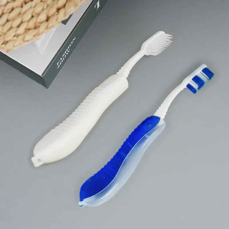 For Trip Daily Use Women Men Travel Folding Toothbrush Portable Toothbrush Built In Cover Multi Color Size Collapsable Brush