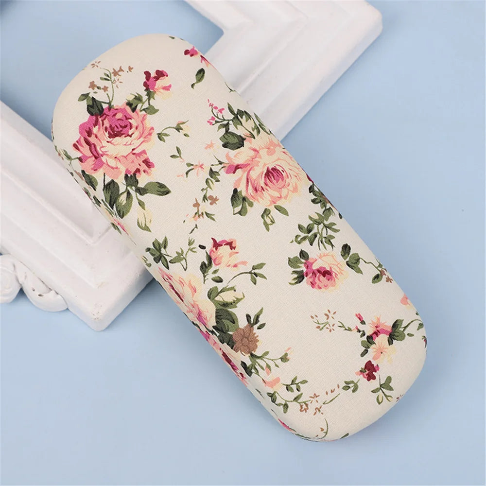 Unisex Hard Glasses Box for Men Women Reading Myopia Glasses Protector Case PU Leather Solid Color Fashion Eyewear Accessories