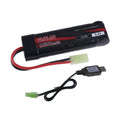 Airsoft Battery 7S 2/3A 8.4V 1600mAh NiMH Flat Battery Pack with Mini Tamiya Connector for MP5, Scar, M249, M240B, M60 Guns