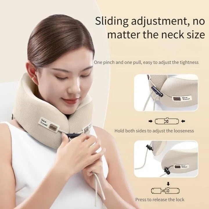 Memory Foam U-Shaped Travel Pillow, Ergonomic Neck Support Cushion, Portable Soft Airplane Sleep Pillow for Car Office Travel