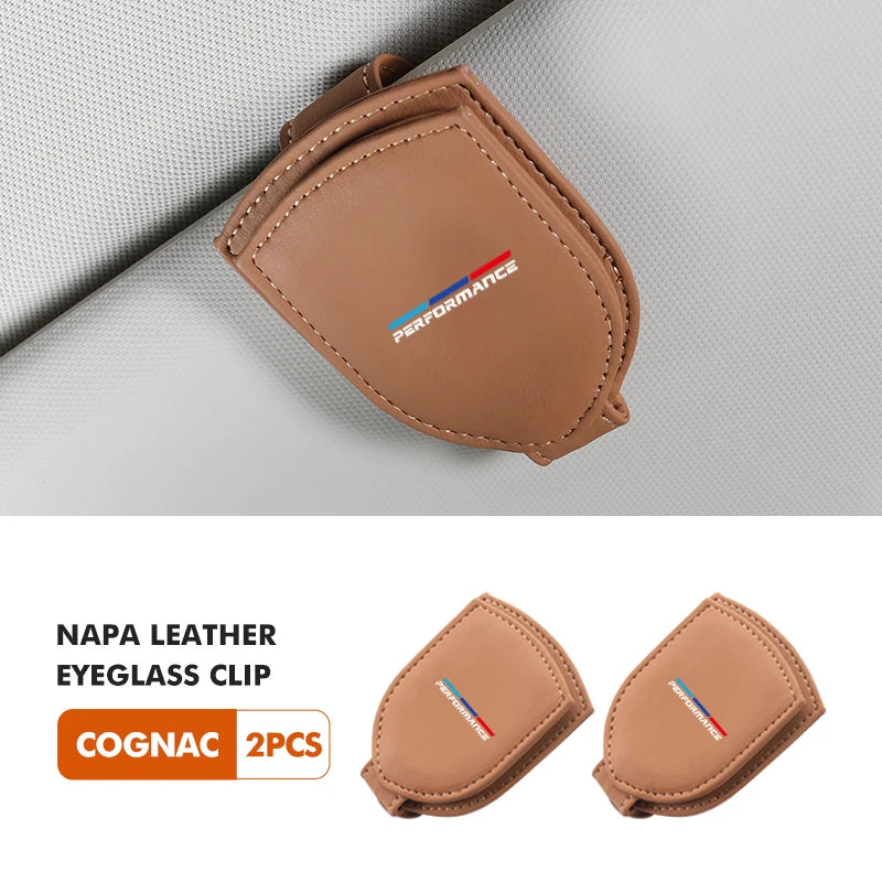 For BMW Car Glasses Holder Sun Visor Sunglasses Clip Card Accessories 1 3 5 Series X1 X3 X4 X5 X7 G20 G38 F20 F39 F48 E46