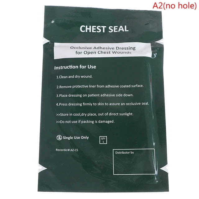 Medical Chest Seal Vented Dressing Bandage First Aid Kit Rescue Hyfin IFAK Chest Seal Outdoor Emergency Medical Treatment