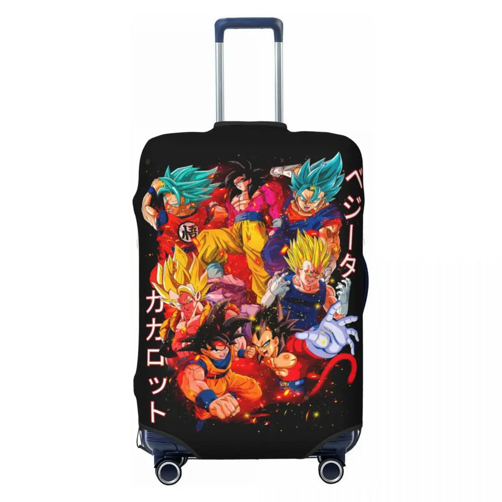 Vintage Kid Goku Dragon Ball Suitcase Cover Travel Flight Elastic Luggage Supplies Protection