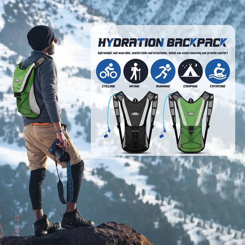  1PCS Hydration Backpack Pack, Hiking Backpack Rucksack Backpack Bladder Bag Cycling Bicycle Bike/Hiking Climbing Pouch