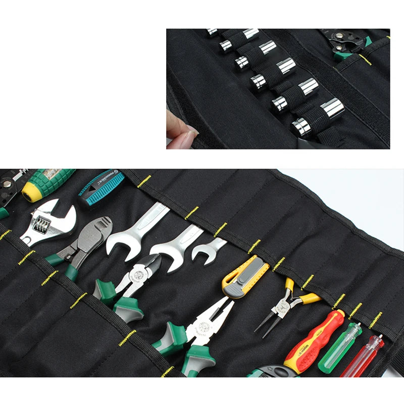 New Multifunction Oxford Cloth Folding Wrench Bag Tool Roll Storage Portable Case Organizer Holder Pocket Tools Pouch