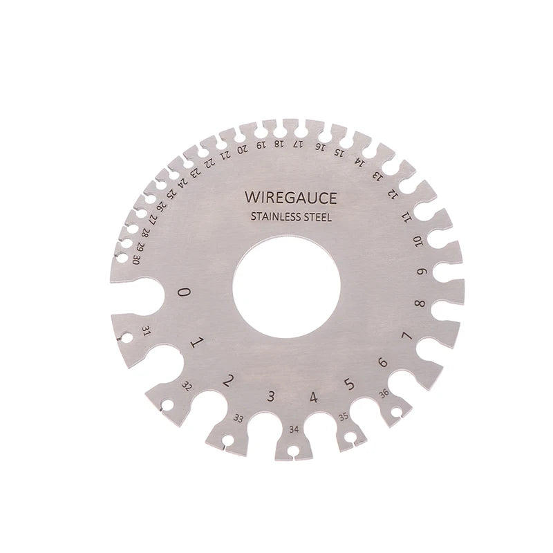 Welding Inspection Wire Gauge 0-36 Round AWG SWG Wire Gauge Thickness Ruler Gauge Diameter Stainless Steel Measurer Tool