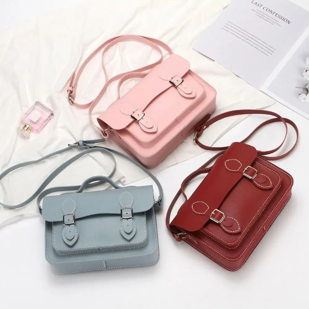 New PU Leather DIY Material Bag 10 Colors DIY Cambridge Messenger Bag Hand-stitched Self-made Bag Women