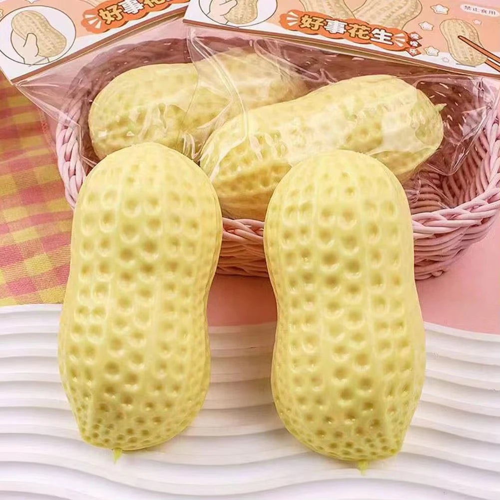 Squishy Toys Peanut Model Stress Relief Soft Butter Texture Squishies Fidget Tool Anti-Stress Gift Kids Adults Birthday Favor