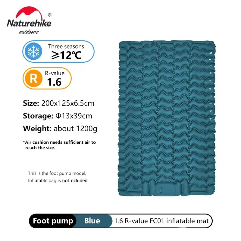 Naturehike Inflatable Mattress Camping Mattress Air Mattress Ultralight Outdoor Sleeping Pad Folding Bed Hiking Sleeping Mat