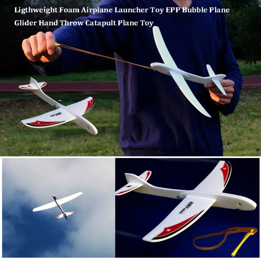 New PP Foam Foam Airplane Launcher Ligthweight 29*27.8cm Bubble Plane Glider Hand Throw Catapult Plane Outdoor