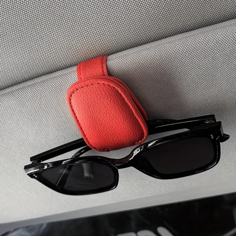 1pcs Universal Car Sun Visor Glasses Clip, Auto Eyeglasses Holder, Vehicle Interior Accessories, Eyewear Storage Bracket