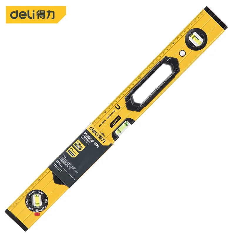 Deli Durable Spirit Level 600mm Level High Precision Level Multifunctional Horizontal Bubble Tube Woodworking Measuring Tools
