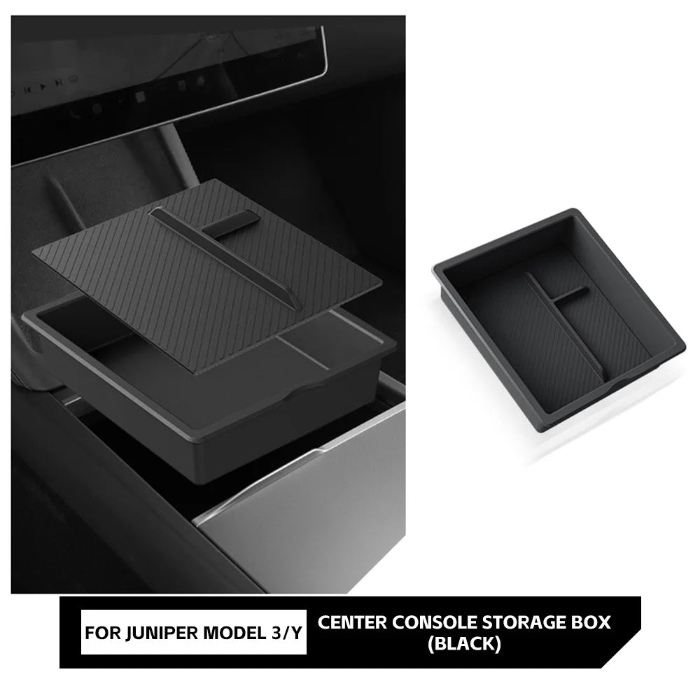 Center Console Storage Tray  For Tesla Model 3 Highland 2024 2025 Model Y Juniper 2025 2026  Armrest Storage Box Car Accessories