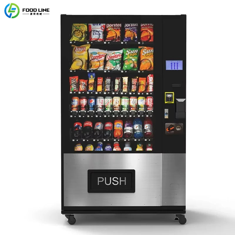 Customized 2025 New Arrived Drinks and Snack Vending Machine Healthy Fresh Food Vending Machine with Cash Payment