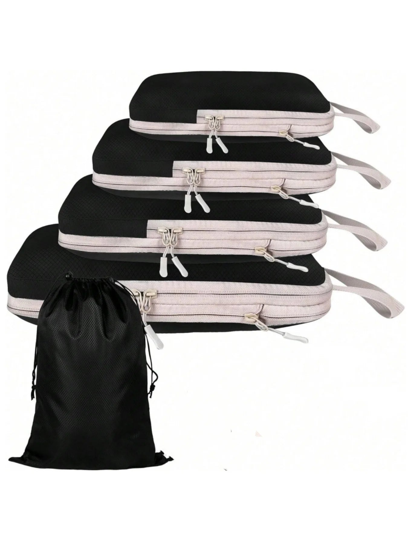 Set/6 pcs Compressible Packing Travel Storage Bag Cubes Waterproof Suitcase Nylon Portable With Handbag Luggage Organizer Ryanai