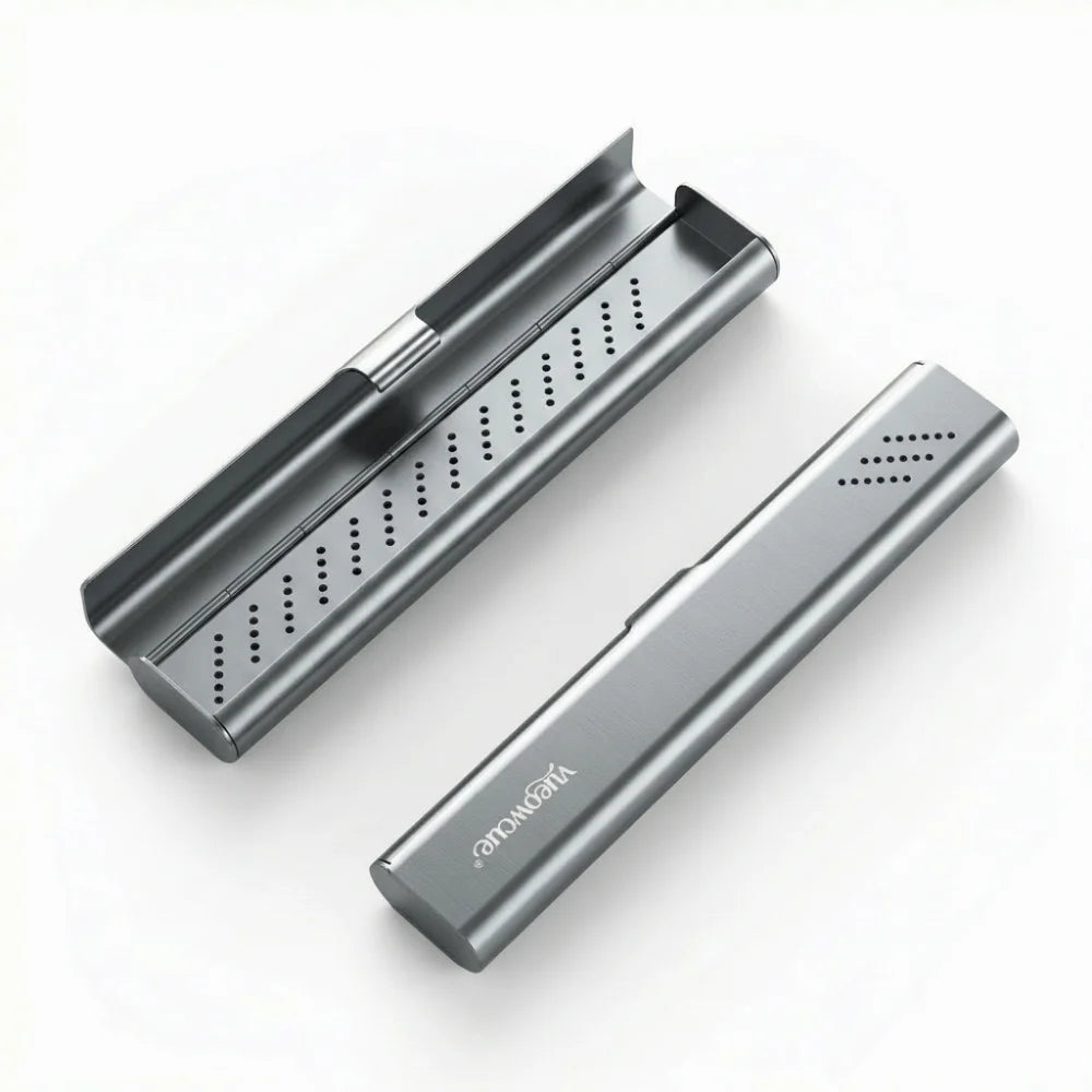 Aluminum Material Aluminum Toothbrush Case Empty Design Durable Construction Travel Toothbrush Holder Compact Container