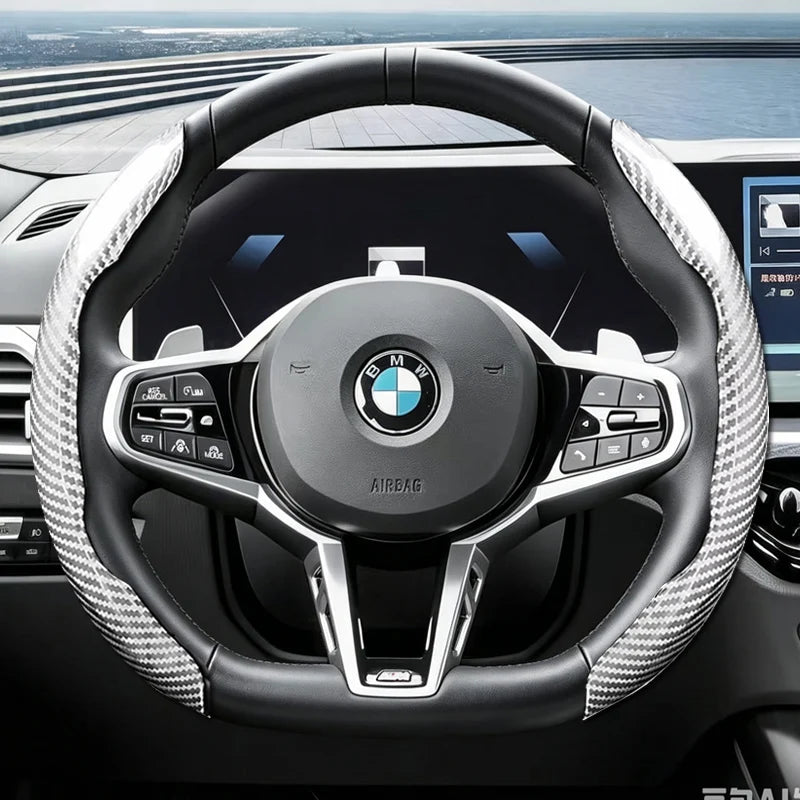 Suitable for Bmw Carbon Fiber Texture Steering Wheel Cover  for X3 3 5 2 4 1 7 8 Series X1 X5 X2 X4 X6 X7 Ix I4 I5 I7 Z4