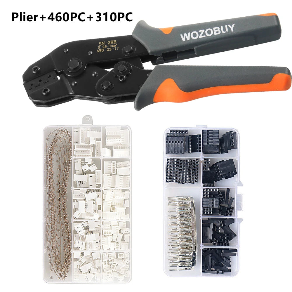 Crimper for Micro Connector Pin or Crimping Tool Kit,AWG23-17 Crimping Pliers for JST, Dupont, Molex, AMP EI Series