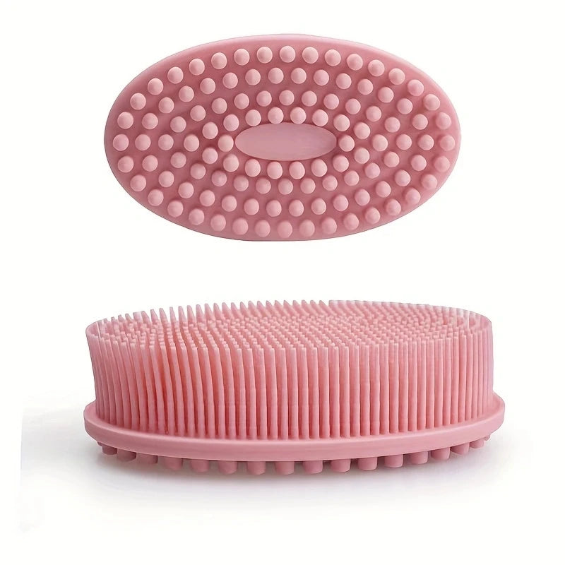 Bath And Shampoo Brush, Silicone Body Scrubber For Use In Shower, Exfoliating Body Brush, Premium Silicone Loofah, Head Scrubber