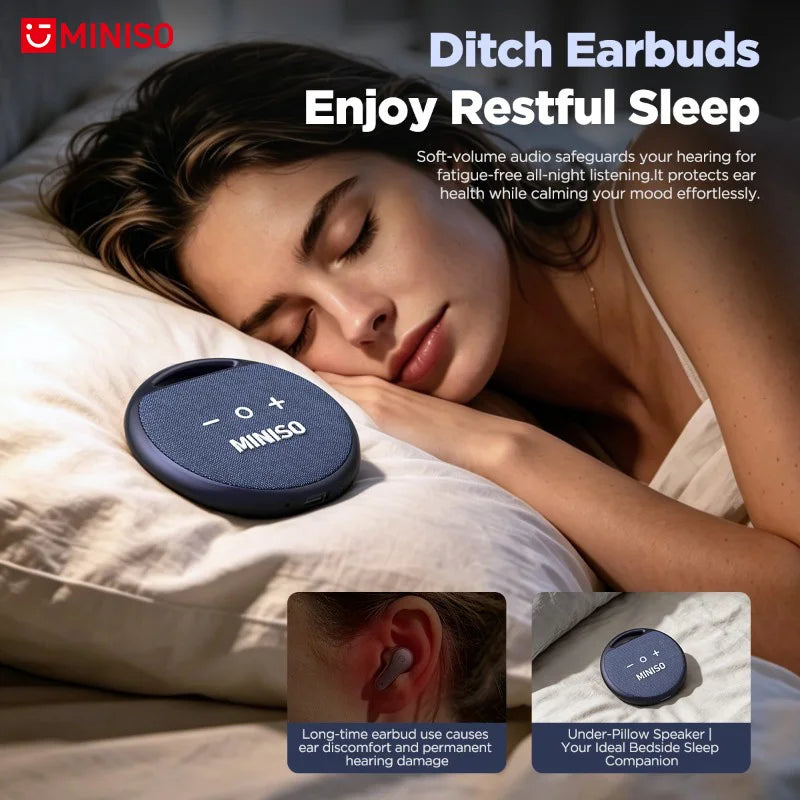 MINISO M106 Pillow Speaker Built-in White Noise Portable Bluetooth Speaker Ultra-Thin Wireless Sleep Speaker For Side Sleeper