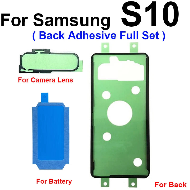 LCD Screen Back Cover Battery Camera Lens Sticker Full Set Adhesive Tape For Samsung Galaxy S10 S10e S10 Plus 5G Adhesive Repair