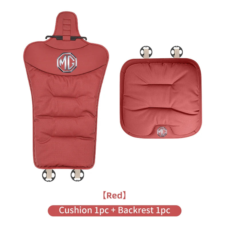 Car Velvet Cushion Leather Backrest Waist Pad Protector Cover AccessoriesFor Morris Garages MG 6 3 5 7 TF ZR ZS HS GS GT Hector